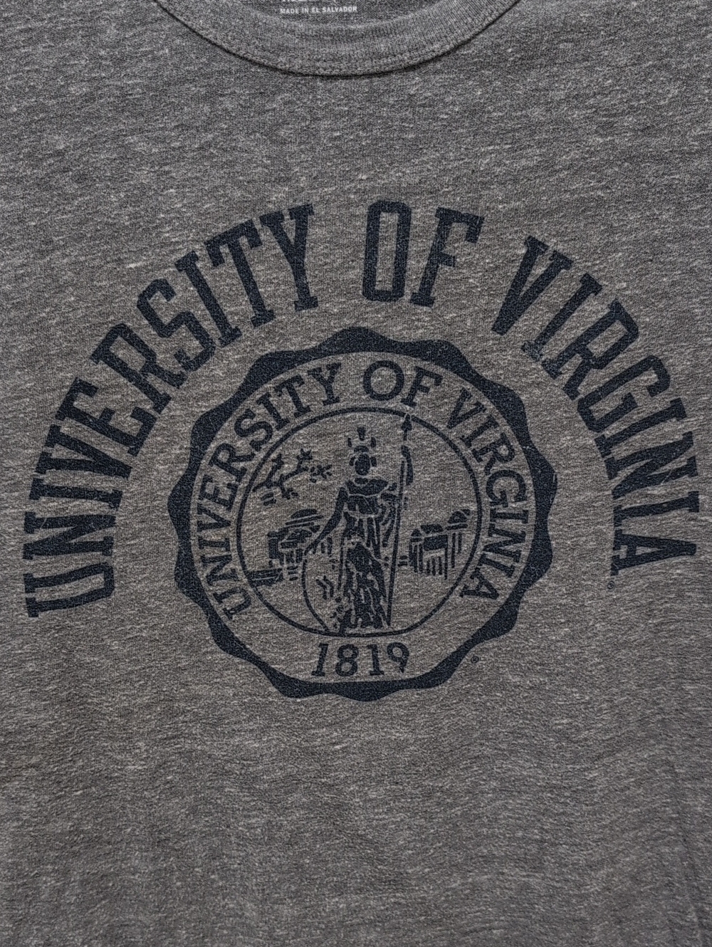 League University of Virginia UVA Gray Crew Neck T-Shirt - Picture 3 of 5